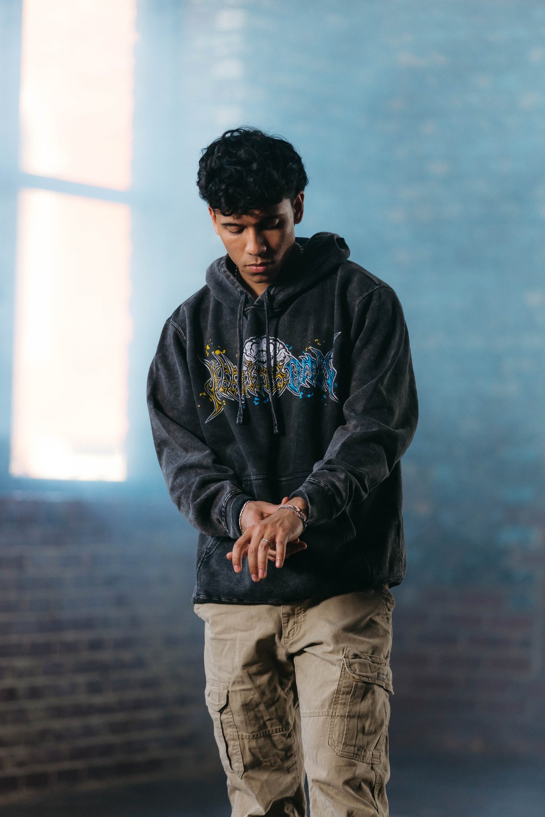 Broken Promise Mineral Wash Hoodie - Black