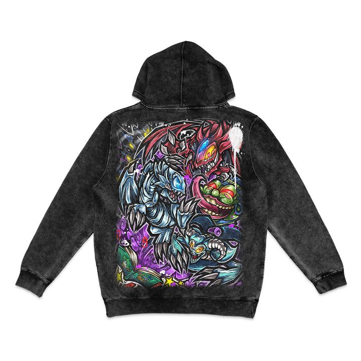 Toon Takeover Mineral Wash Hoodie - Black