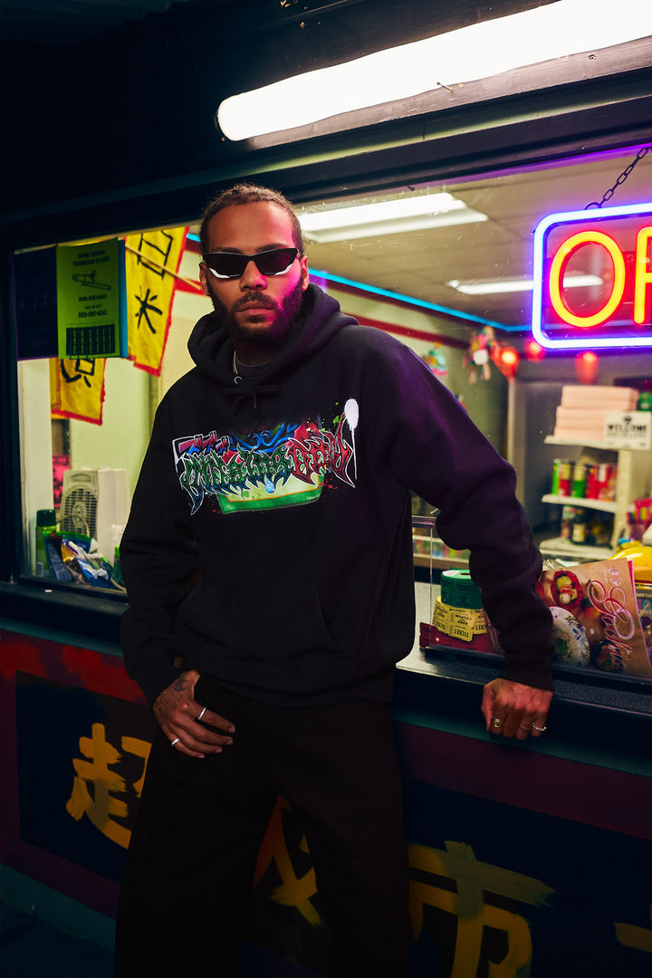 Draw Two Heavyweight Hoodie - Black