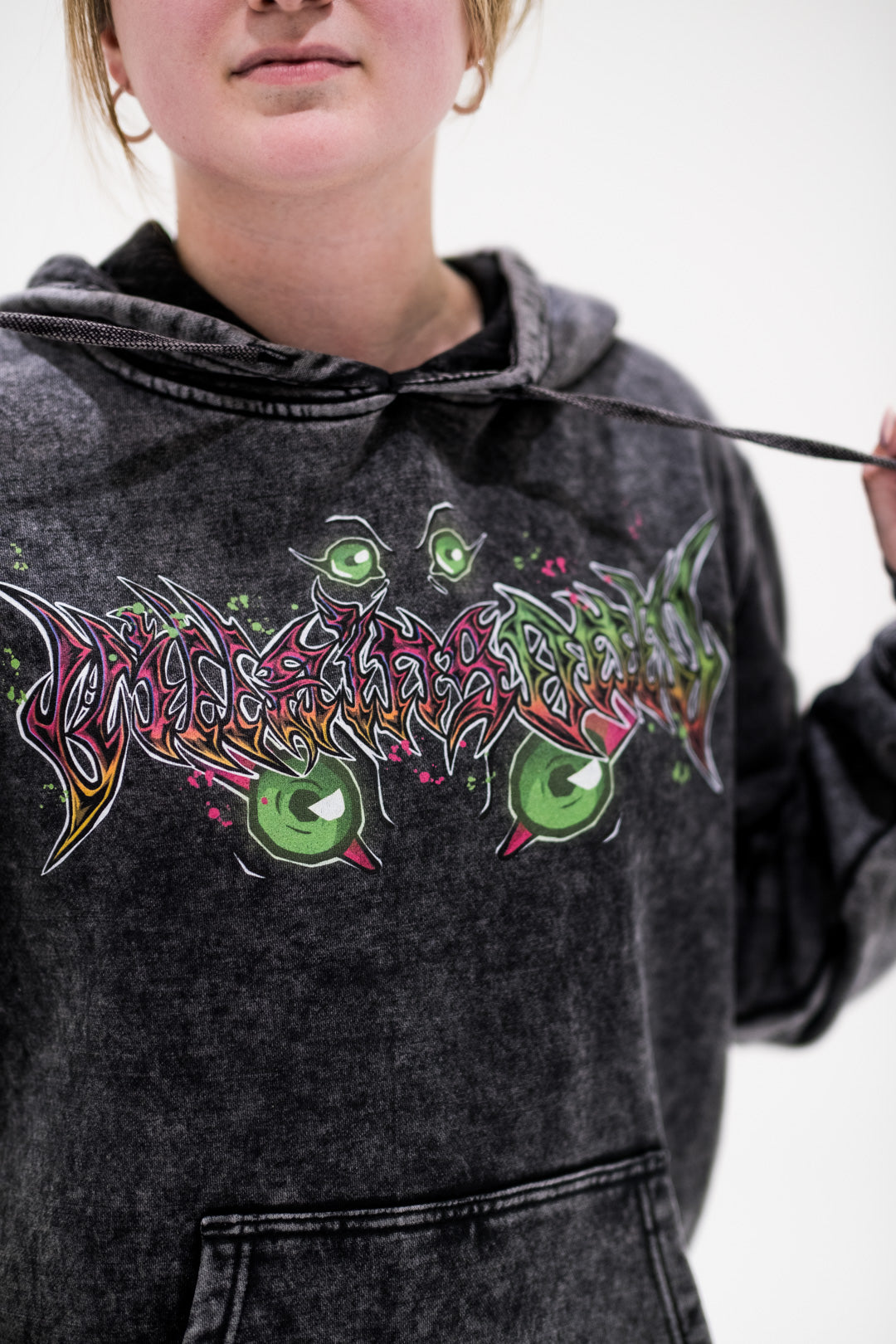 Reality Ripper Vintage Wash Hoodie - Black