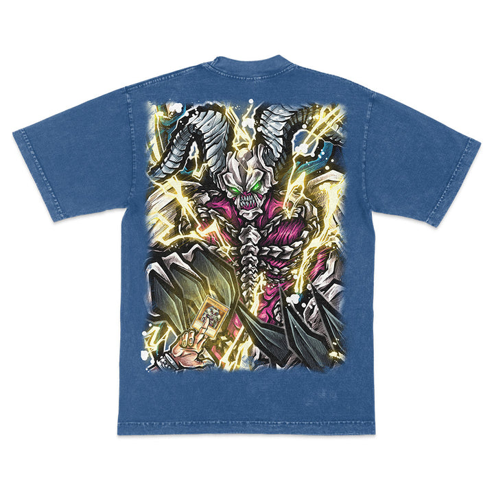 Demon Voltage Mineral Wash Heavyweight Tee - Indigo