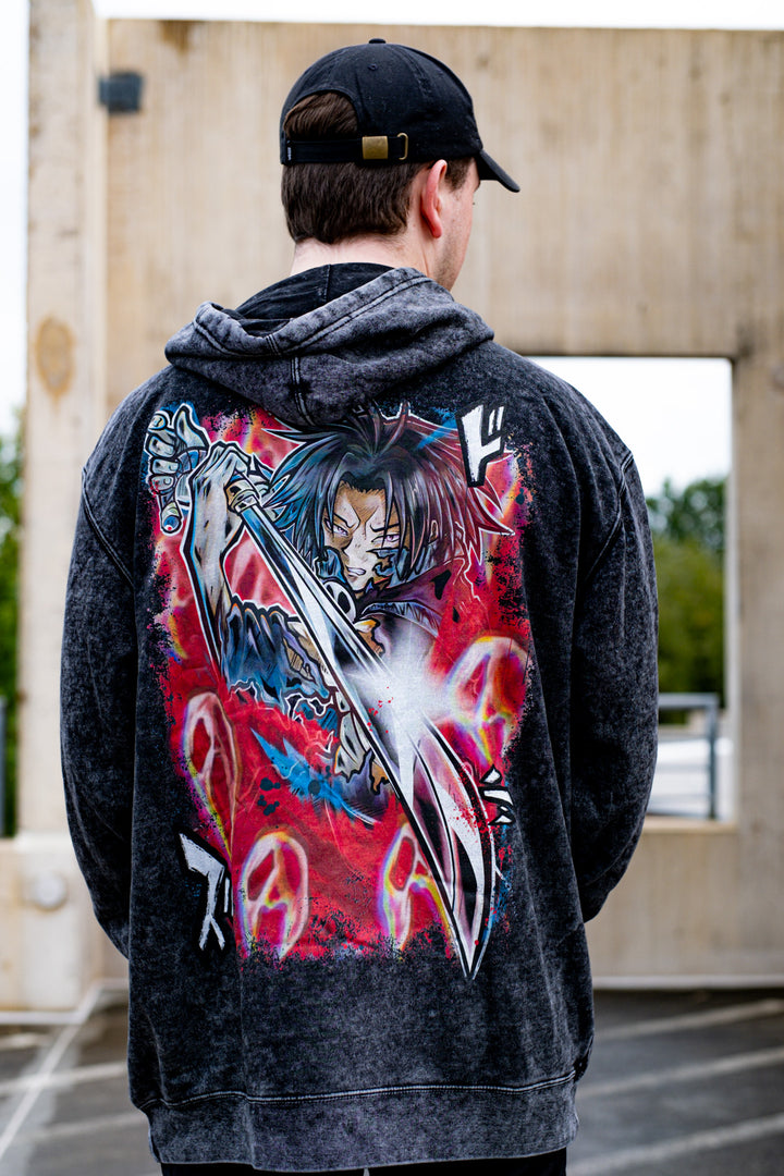 Unseen Menace Vintage Wash Hoodie - Black