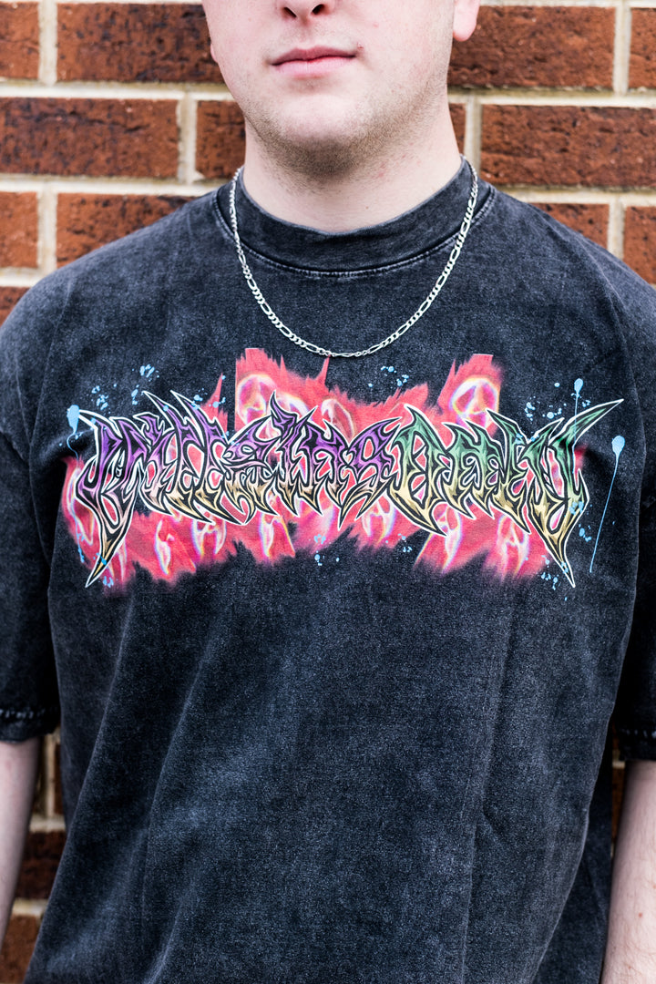 Unseen Menace Mineral Wash Heavyweight Tee - Black