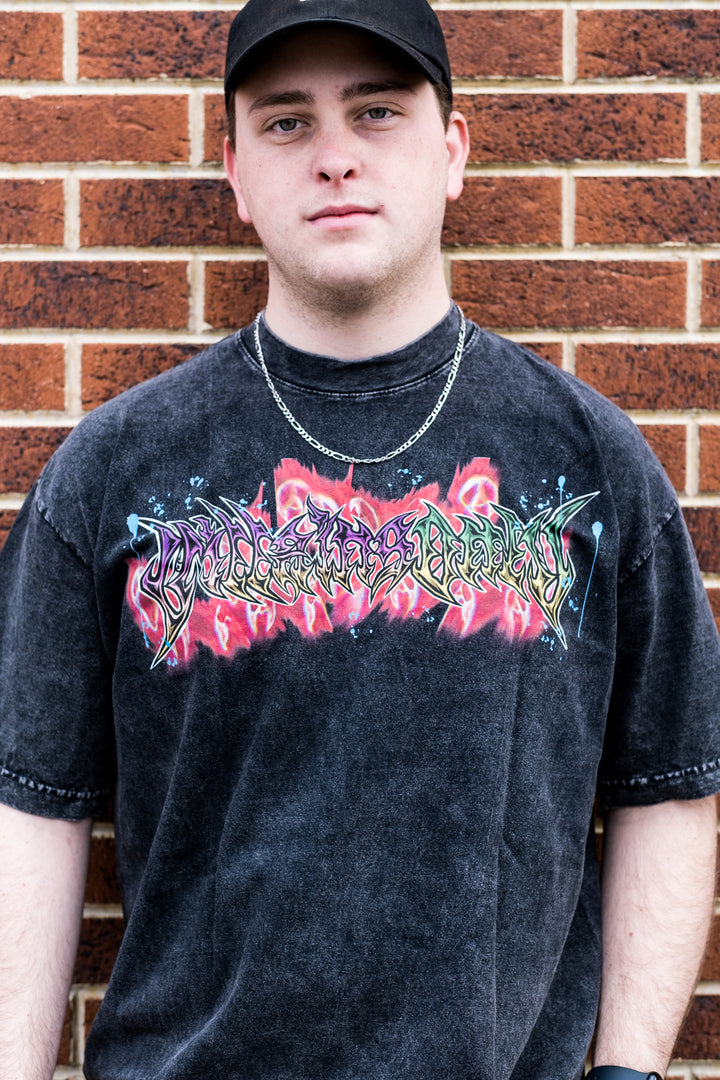Unseen Menace Mineral Wash Heavyweight Tee - Black