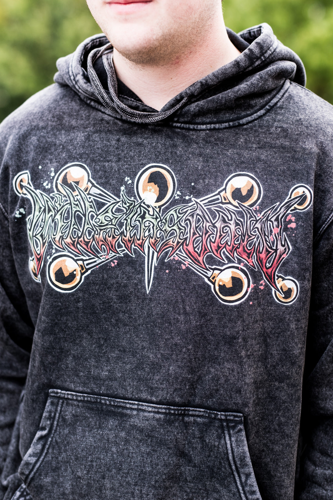 Deceptive Phantom Vintage Wash Hoodie - Black