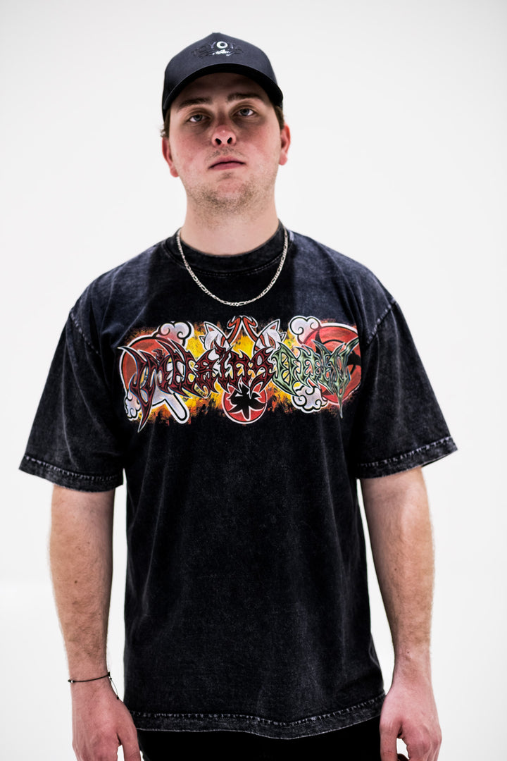 Solo King Mineral Wash Heavyweight Tee - Black