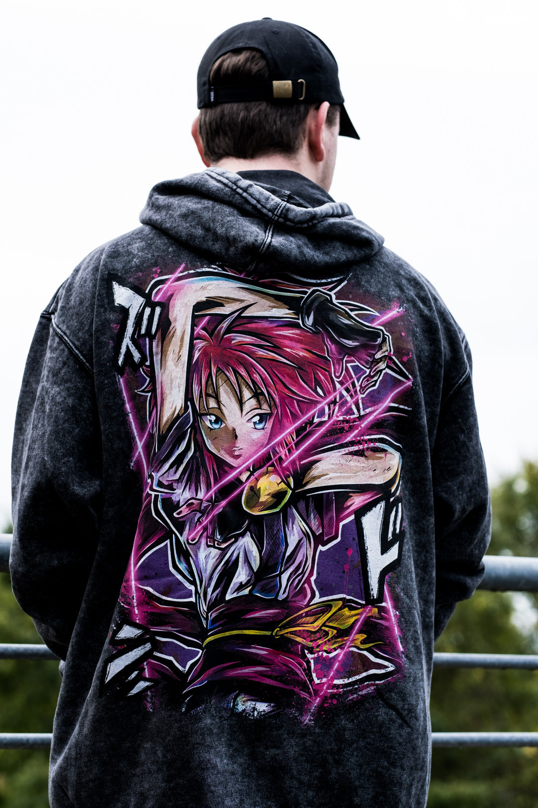Thread Manipulator Vintage Wash Hoodie - Black