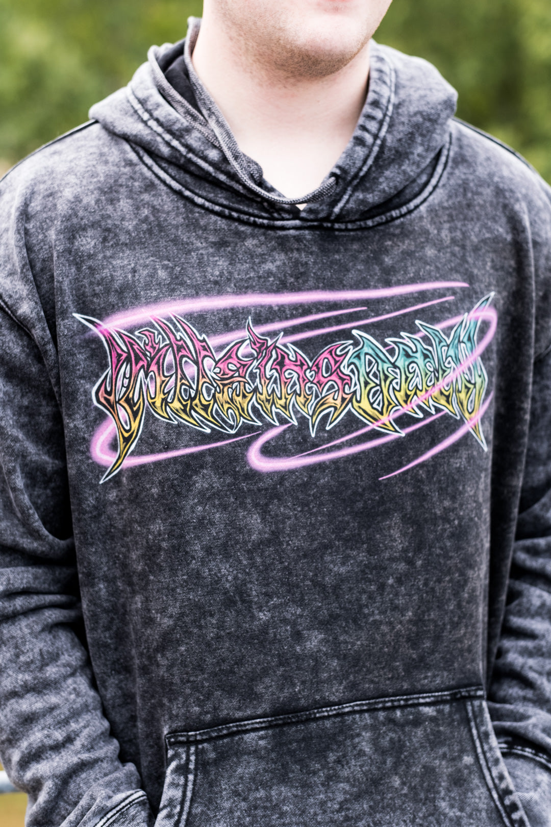Thread Manipulator Vintage Wash Hoodie - Black
