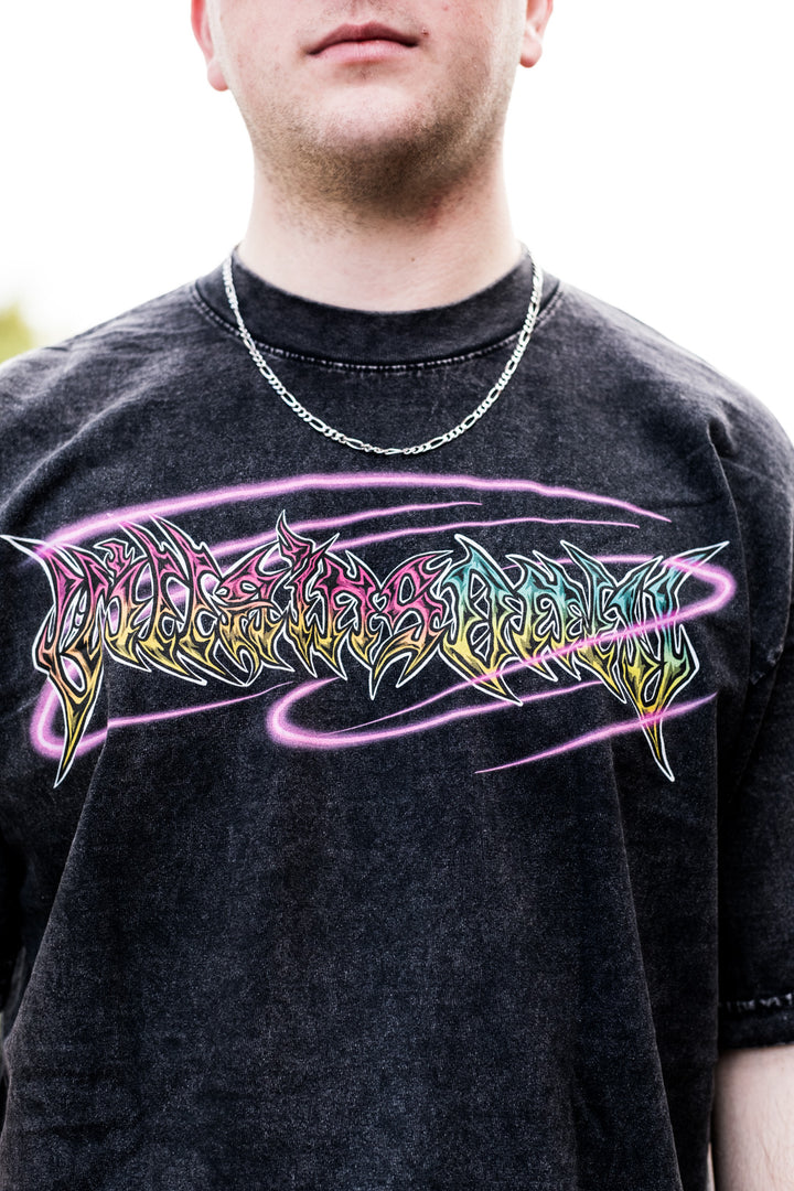 Thread Manipulator Mineral Wash Heavyweight Tee - Black
