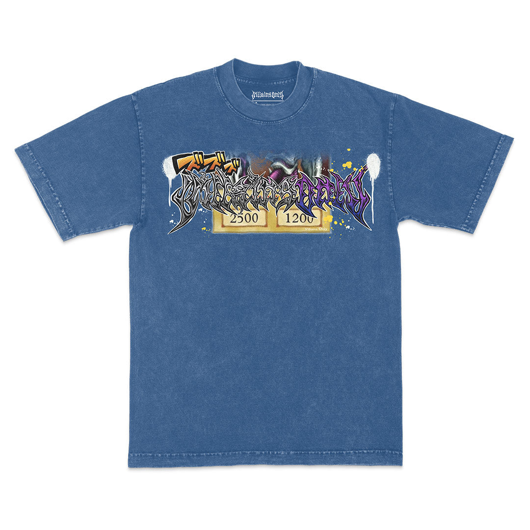 Demon Voltage Mineral Wash Heavyweight Tee - Indigo