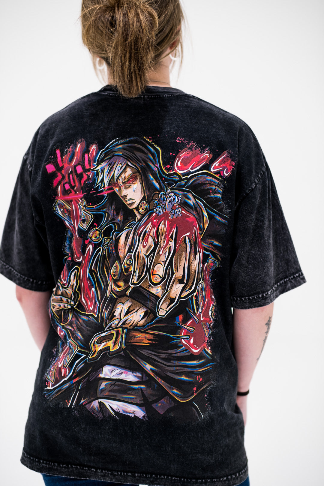 Metallic Mayhem Mineral Wash Heavyweight Tee - Black