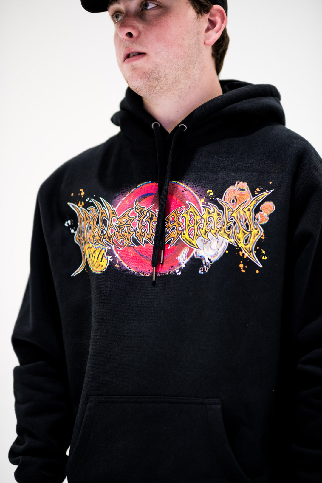 Masked Man Heavyweight Hoodie - Black