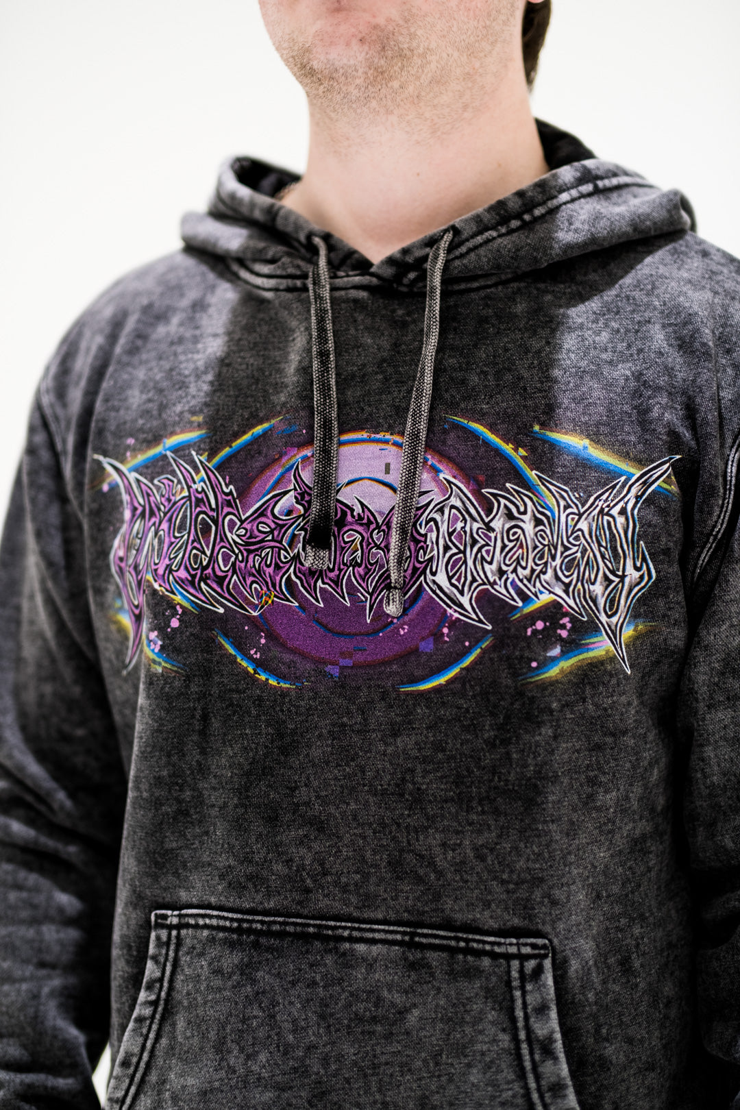 God Realm Vintage Wash Hoodie - Black