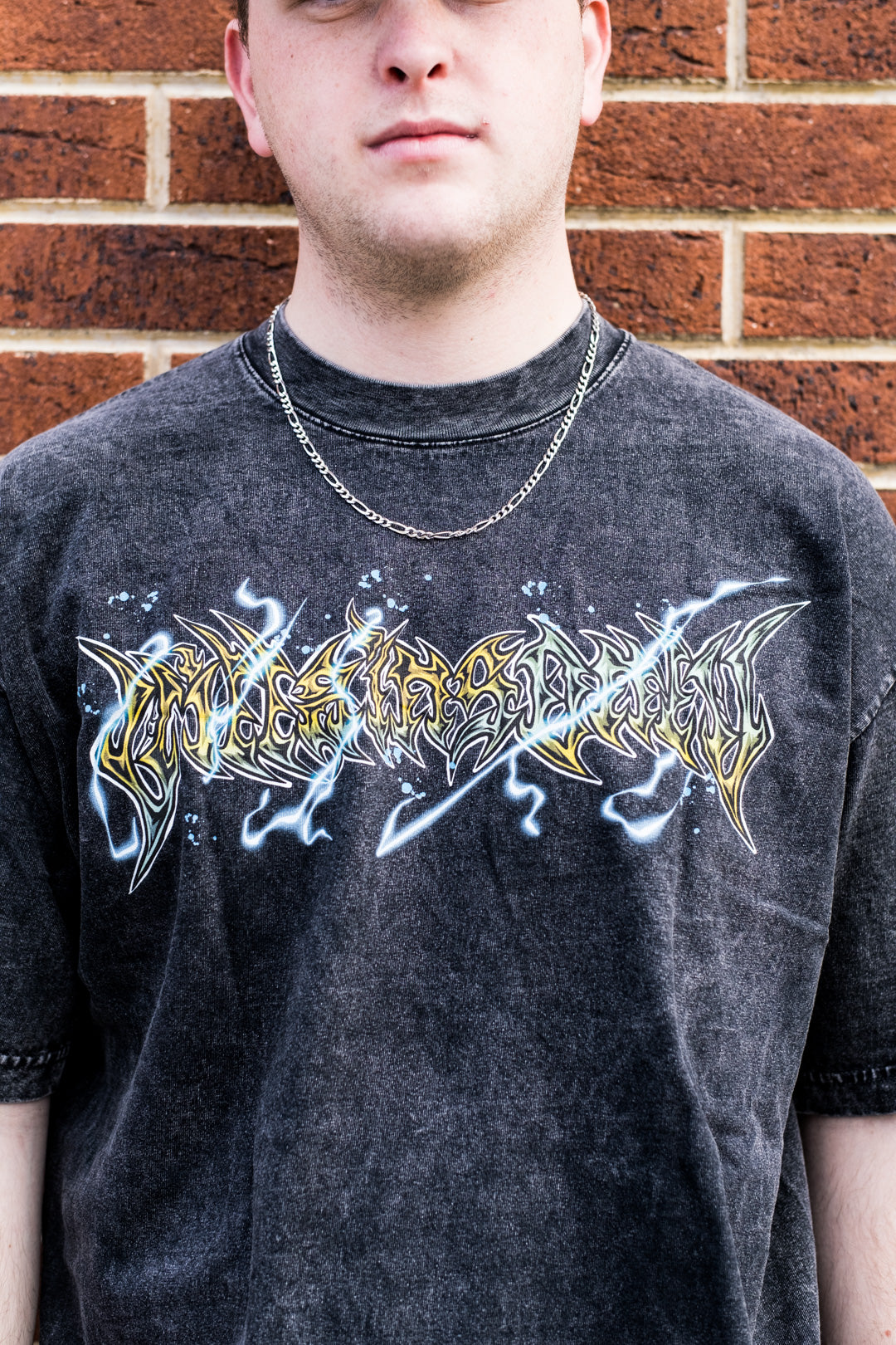 Brute Force Mineral Wash Heavyweight Tee - Black