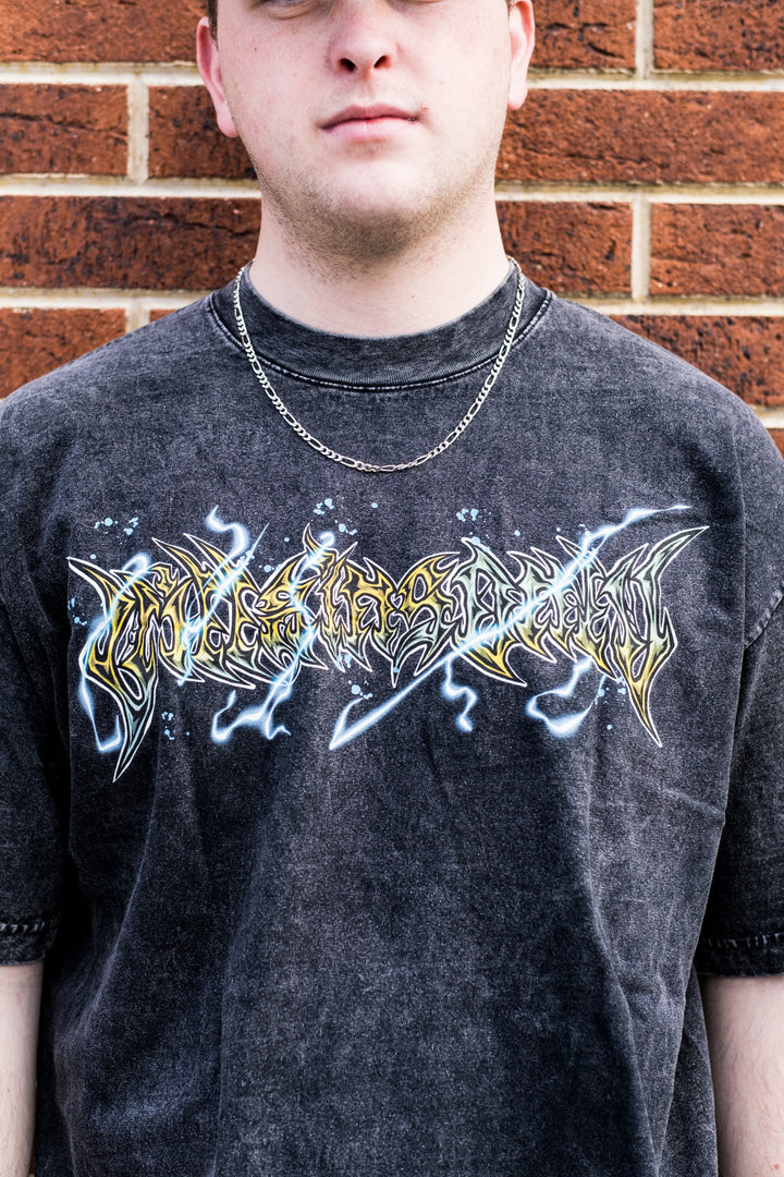 Brute Force Mineral Wash Heavyweight Tee - Black
