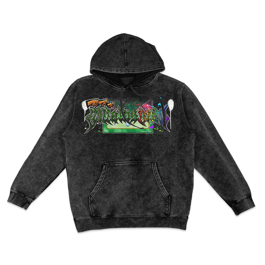 Toon Takeover Mineral Wash Hoodie - Black