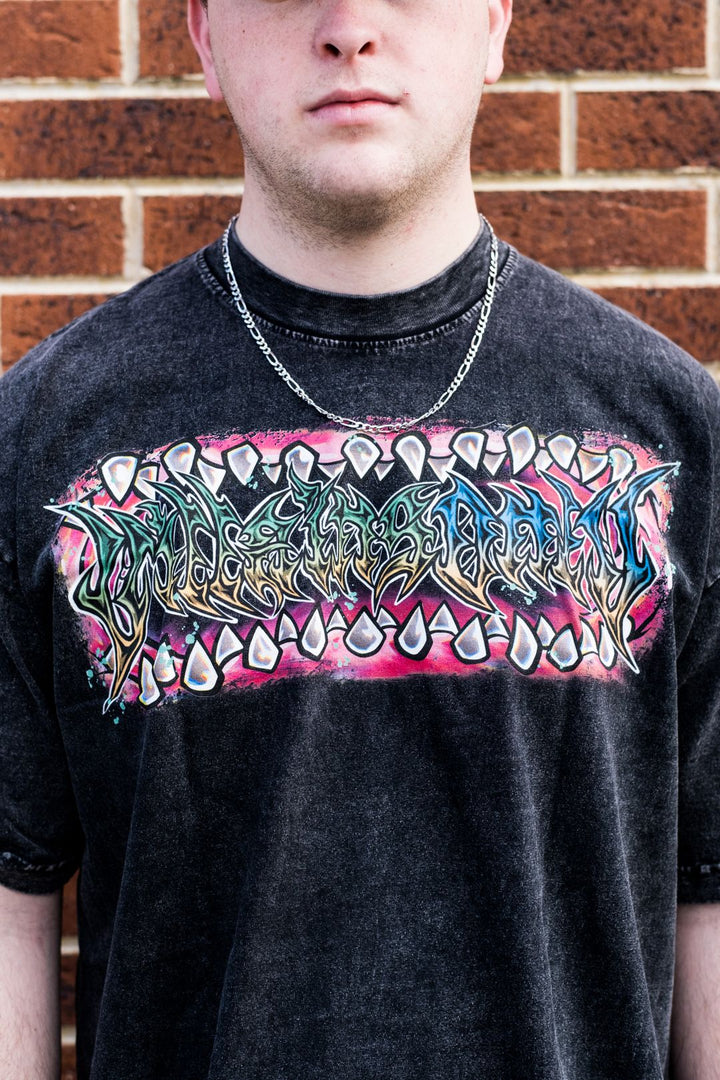 Suck 'n Destroy Mineral Wash Heavyweight Tee - Black