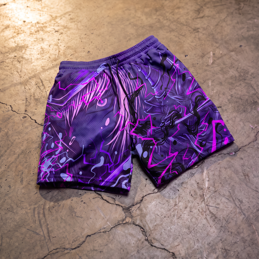Darkcaster Mesh Shorts - Purple