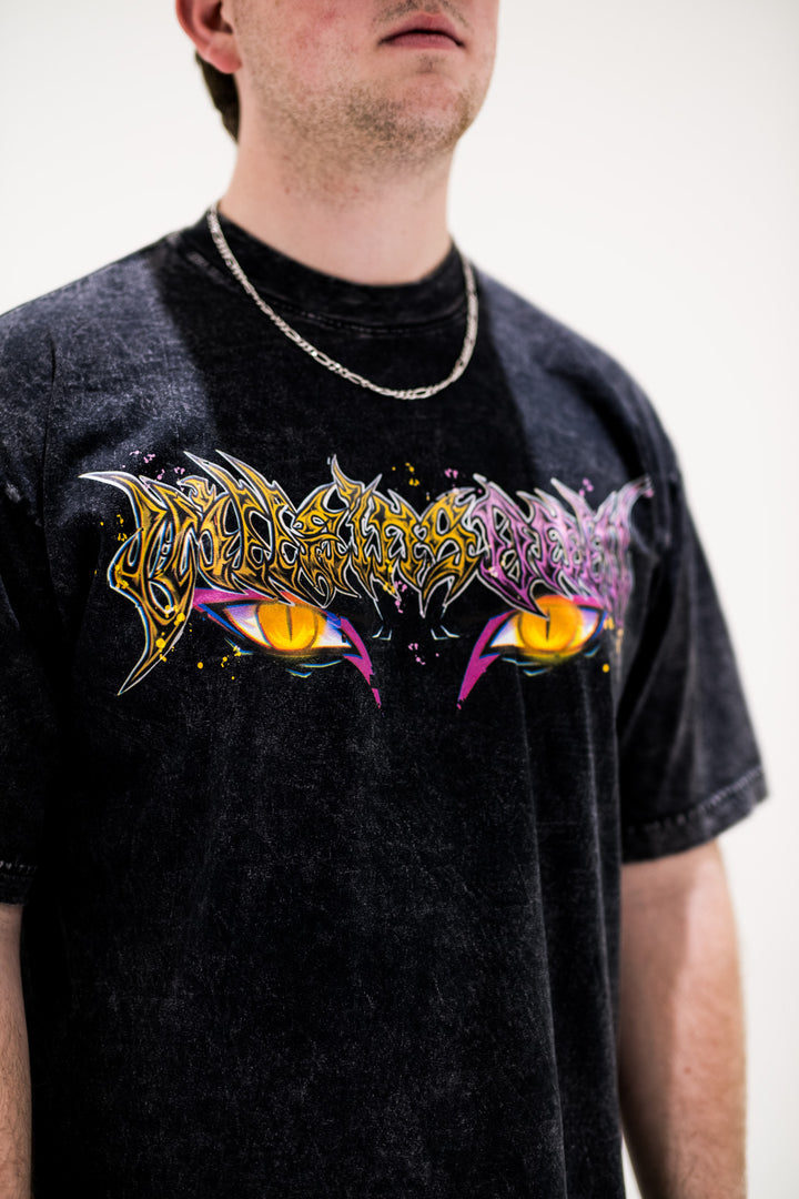 Snake Lord Mineral Wash Heavyweight Tee - Black