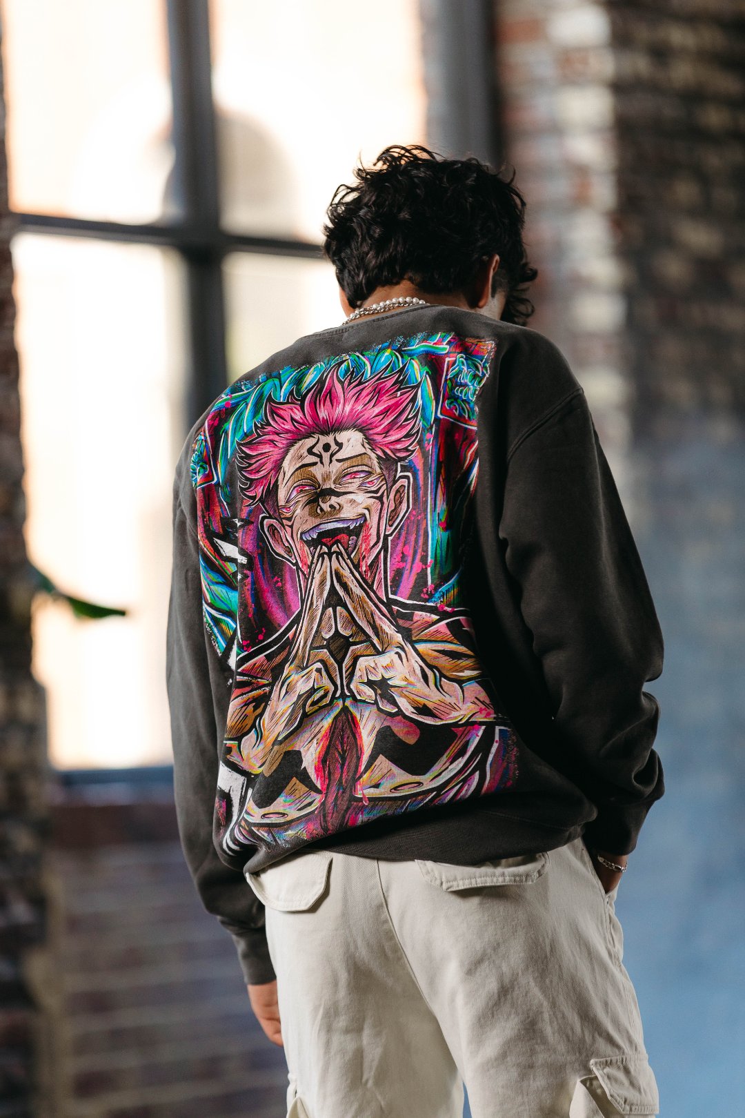 King Of Curses Crewneck - Pigment Black