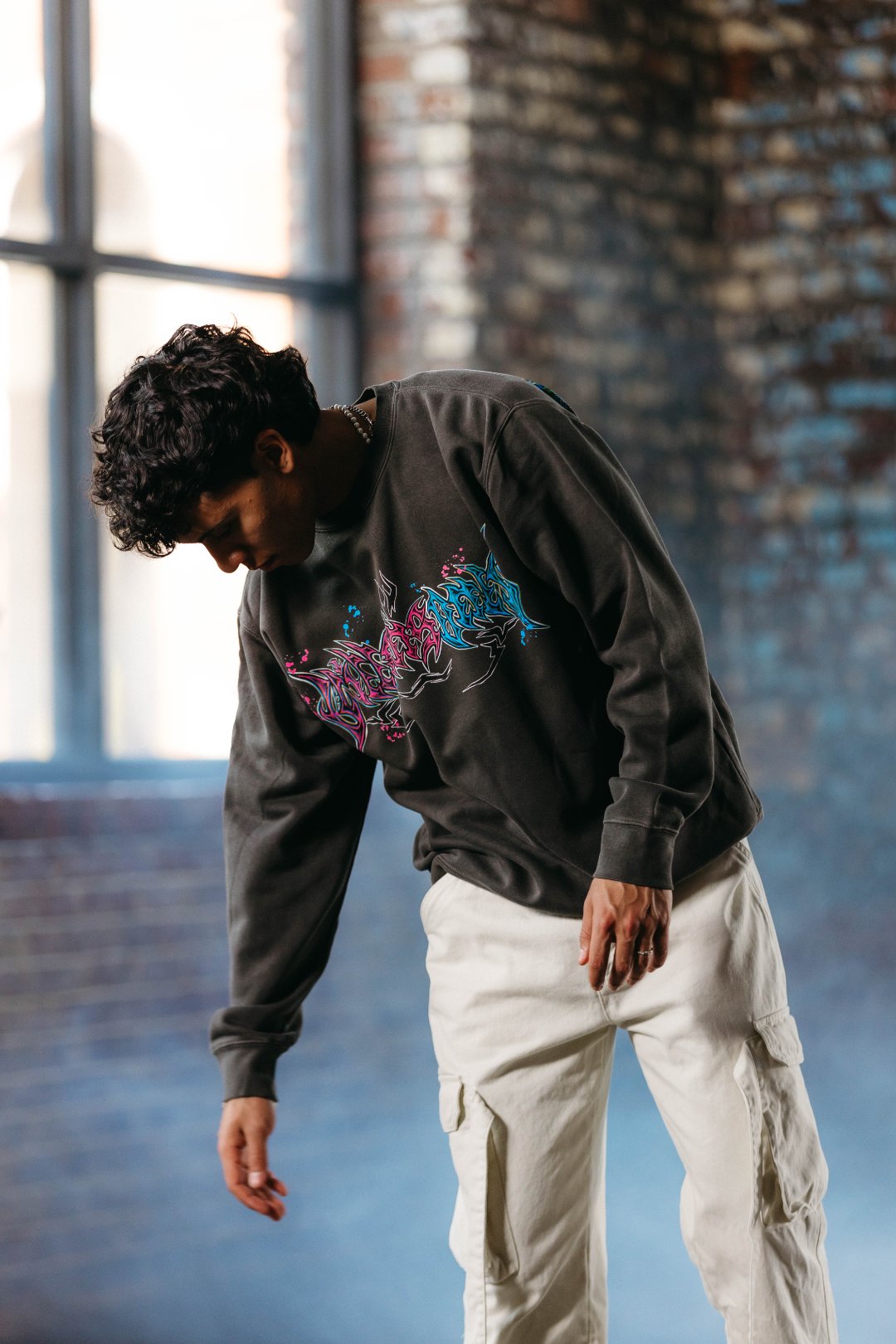 King Of Curses Crewneck - Pigment Black