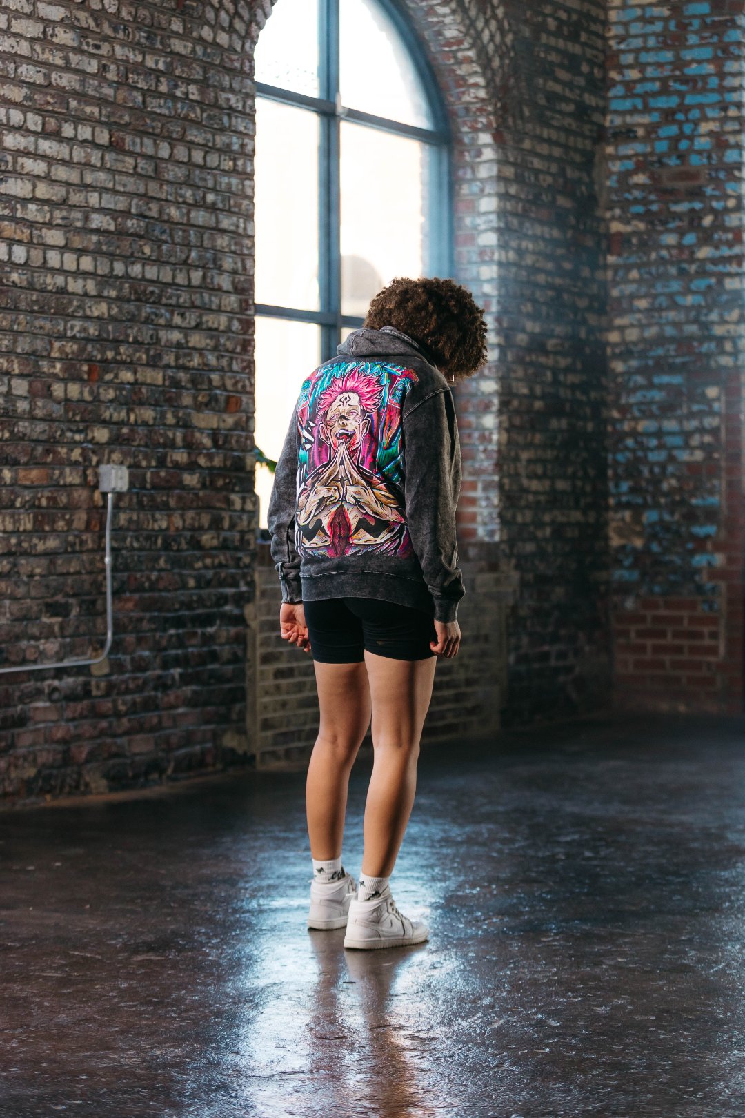 King Of Curses Vintage Wash Hoodie - Black