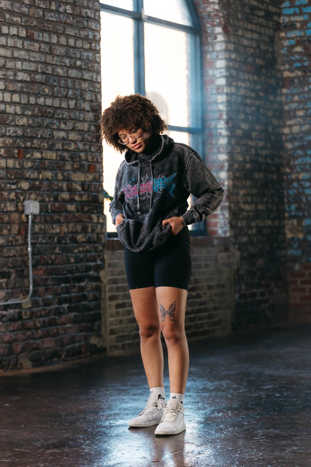 King Of Curses Vintage Wash Hoodie - Black