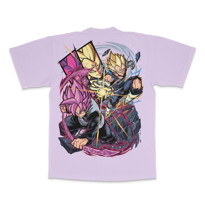 Goku Black Vs Majin Vegeta Heavyweight Tee - Pink