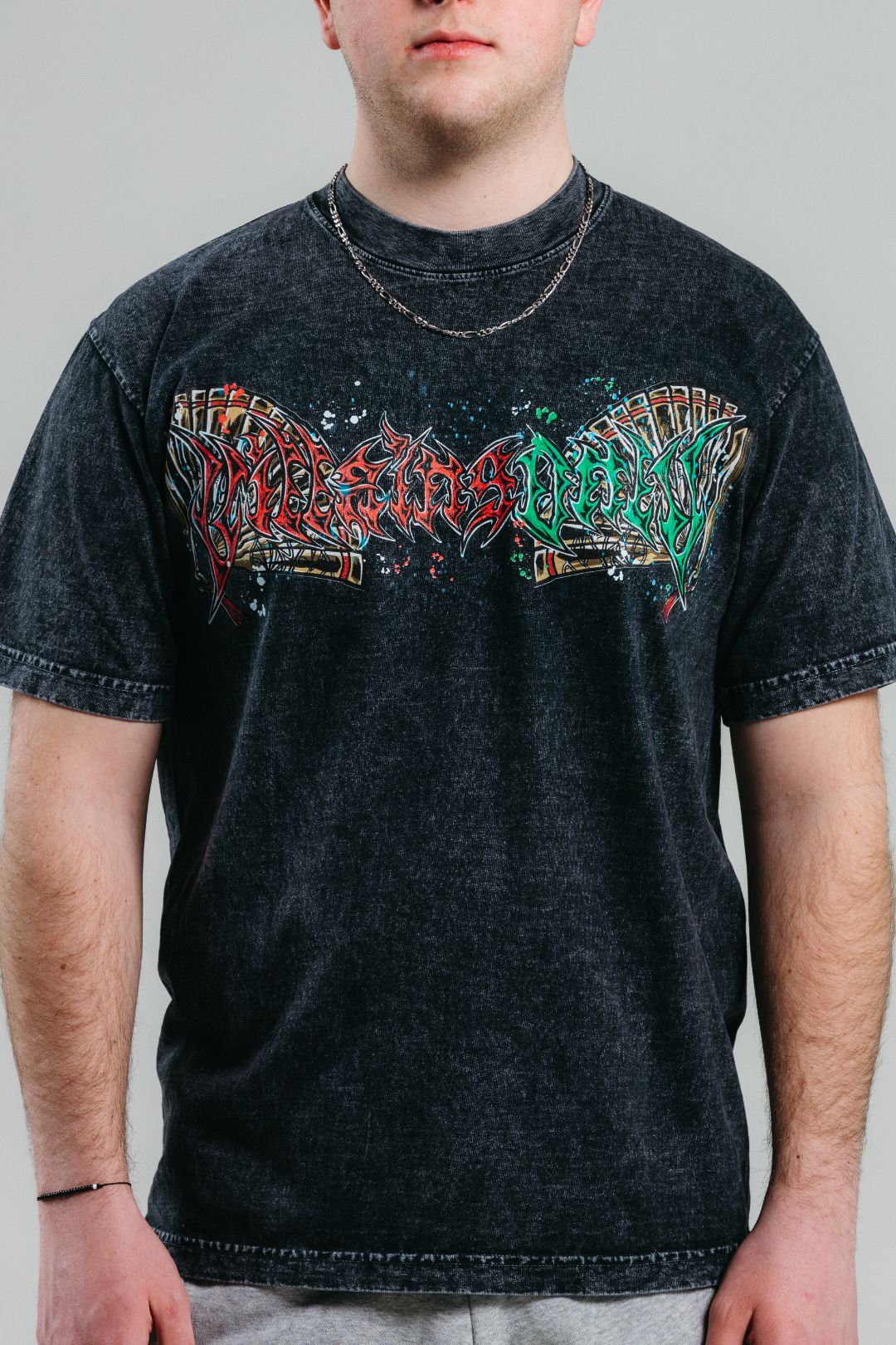 Upper Moon 2 Mineal Wash Heavyweight Tee - Black